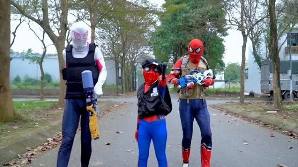 PRO 5 SPIDER-MAN Team || BATTLE with PIKACHU POKEMON JOKER (SPECIAL ACTION In Real Life) JEN SPIDER