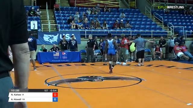Junior FS 113 Round of 64 - Nathan Kahoe (IA) vs. Aaron Howell (VA) смотреть онлайн