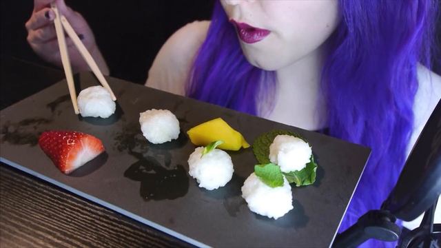 ASMR: Sweet Coconut Sushi with Mint & Fruits ~ Relaxing Eating Sounds [No Talking | Vegan] 😻 смотреть онлайн