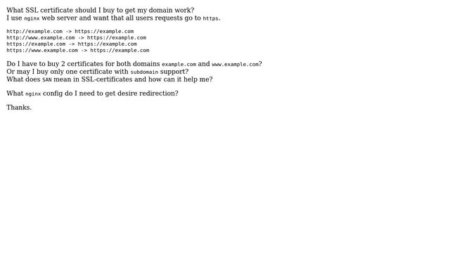 DevOps & SysAdmins: SSL certificate for www. and non-www domain смотреть онлайн