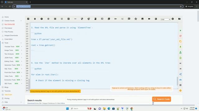 Fixing missing element tags in xml with python xml etree elementtree смотреть онлайн