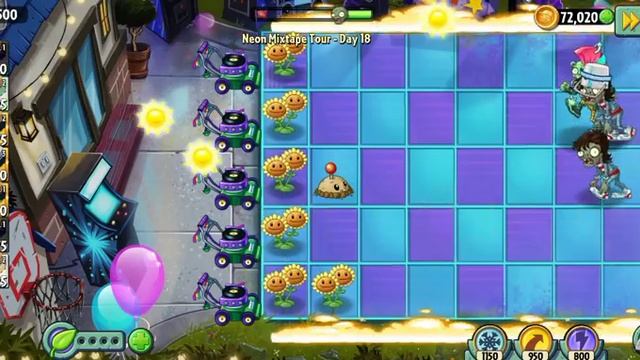 PvZ2 Neon Mixtape Tour Day 18#pvz2 смотреть онлайн