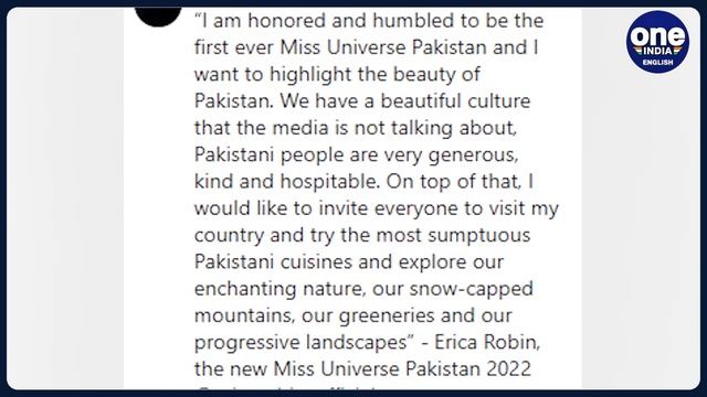 Pakistan has a Miss Universe contestant for the first time | Meet Erica Robin | Oneindia News смотреть онлайн