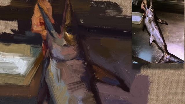 Digital Oil Painting on iPadPro | Marlin tuna | Art Set4 App смотреть онлайн