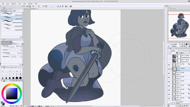 [Speedpaint] Blue Sandstone Gemsona (Steven Universe) смотреть онлайн
