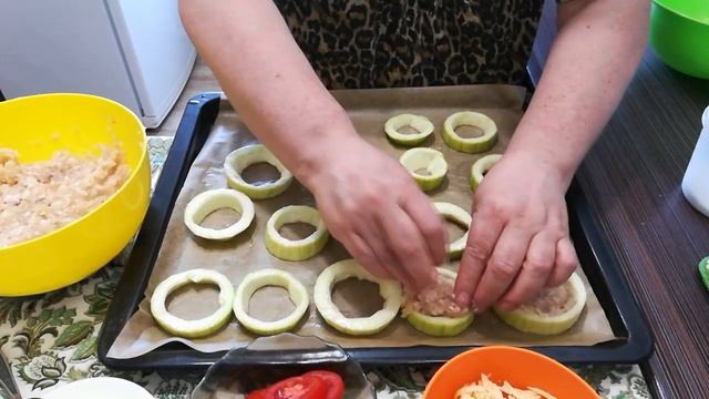 ФАРШИРОВАННЫЕ КОЛЬЦА КАБАЧКОВ В ДУХОВКЕ!
