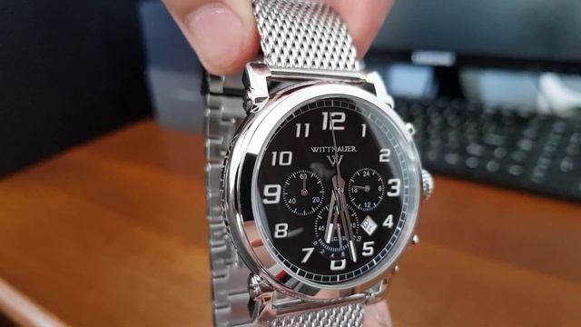 Wittnauer Black Dial Stainless Steel Men's Watch WN3070 смотреть онлайн