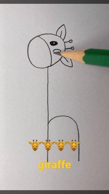 how to draw a giraffe. как нарисовать жирафика🦒🦒 смотреть онлайн
