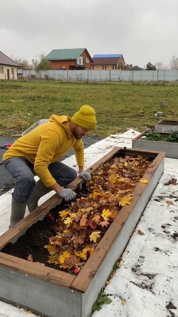 Куда девать опавшую листву?🍂🍁😎Будем готовить питательные грядки! #грядки #дача #сад #компост смотреть онлайн
