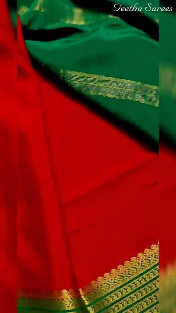 Rs 7200/- Mysore Crepe Silk Sarees With Tiny Mango Contrast Border | 100 GSM Thickness #geethusaree смотреть онлайн