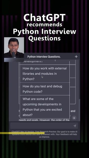 ChatGPT recommends Python Interview Questions смотреть онлайн