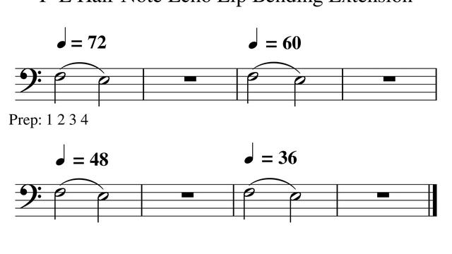 01 F-E Half Note Echo Lip Bending Tempo 72 60 48 36