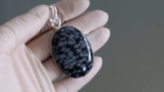 PENDANT SNOWFLAKE OBSIDIAN 6,3cm K98476 смотреть онлайн