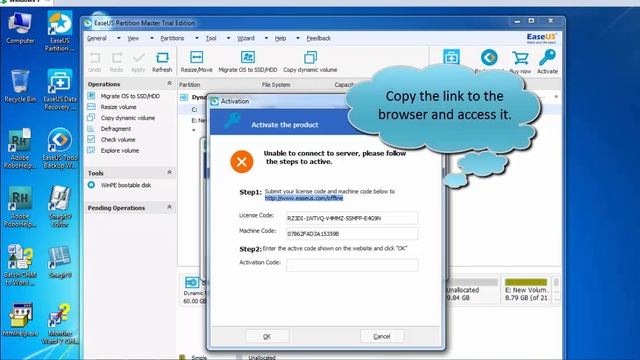 Offline Activation of EaseUS Partition Master смотреть онлайн