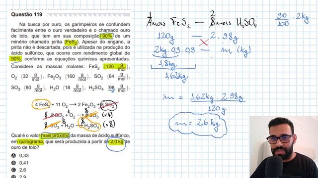 REVISÃO ENEM 2020 | ESTEQUIOMETRIA (CASOS ESPECIAIS) смотреть онлайн