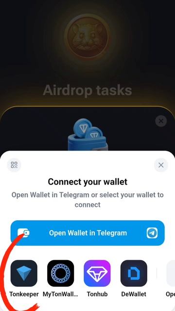 Подключение кошелька TON к Hamster Kombat для получения airdrop. Подключение кошелька к хомякам смотреть онлайн