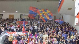 Болельщики ЦСКА на баскетболе ЦСКА - Партизан
