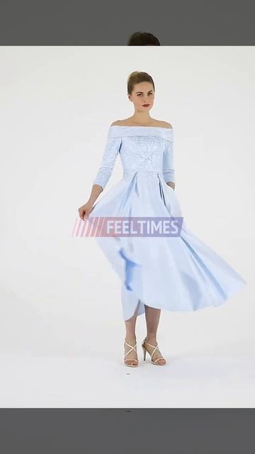 Mother Of The Bride Dress M18091M丨Off-The-Shoulder 3/4 Sleeves Mother Of The Bride Dress - FeelTime смотреть онлайн