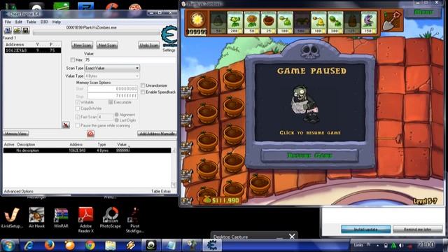 PLANTS VS ZOMBIES CHEAT ENGINE