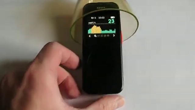 Дозиметр Radex Obsidian в режиме поиска