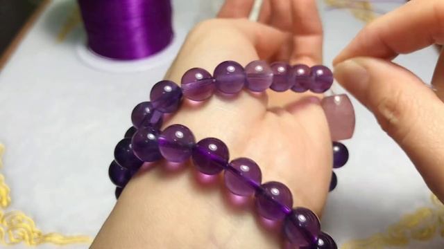 How to Make Mixed Crystal Beaded Bracelet? Amethyst and Rose Quartz смотреть онлайн