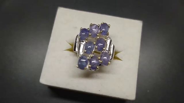 Кольцо. Натуральный танзанит. Серебро 925. К8881 смотреть онлайн