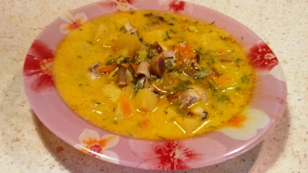 Суп сырный с курицей и грибами смотреть онлайн
