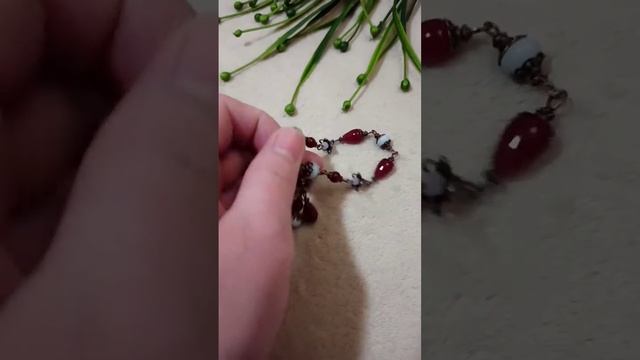 #shorts Браслет с аквамарином и халцедоном. Необычное сочетание!