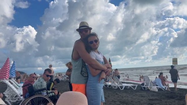 Magnetic Sand Beach. Wondreful day in georgian shore line. Ureki, Georgia