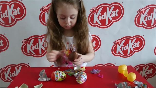 ➤VLOG открываем Киндеры Барби  Кид Кэт КидКэт канал Катя из Москвы