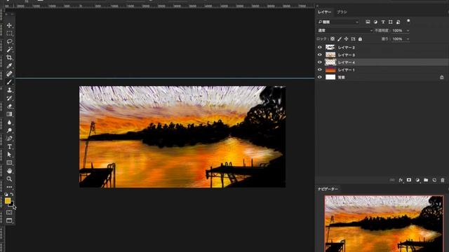 Fishing while magic hour photoshop painting process смотреть онлайн