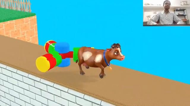 Long Slide Game With Elephant Gorilla Buffalo Hippopotamus Tiger - 3d Animal Game - Funny 3d Animal смотреть онлайн