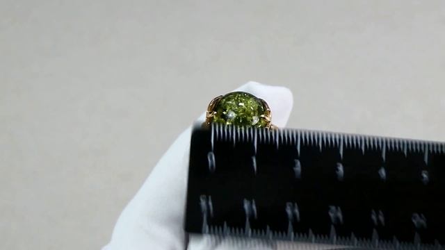 Кольцо из золочёного серебра Янтарная волна с янтарём Я820041п-з смотреть онлайн