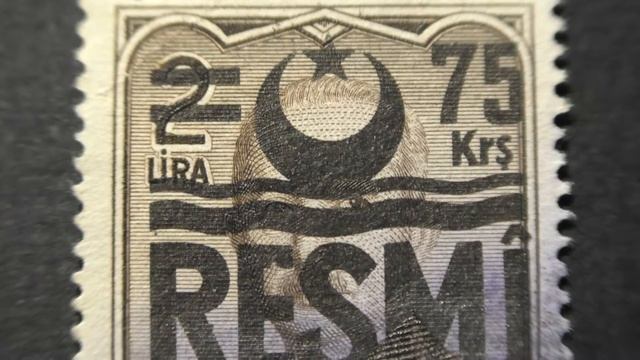 Postage stamp. Türkiye Postalari. STAMP RESMI. Price 75 kuruş (after 2 Lira) смотреть онлайн