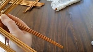 Плетение из бумажной лозы, узор крестики. Три варианта плетения.