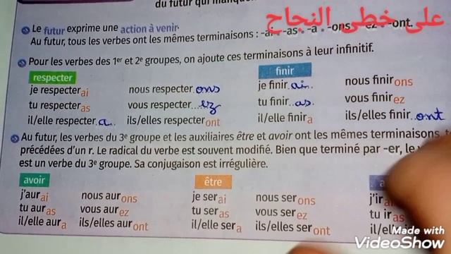 Conjugaison/le futur des verbes usuels/page 63_64 mes apprentissage en français 6 AEP смотреть онлайн