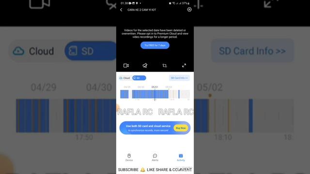 Rekaman SD Card CCTV Camera Yi Iot Setelah Di Akses Dalam Waktu Yang Lama