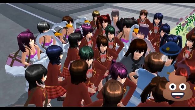 Poop Girls something this toilet thinking Pee with Sakura School simulator смотреть онлайн