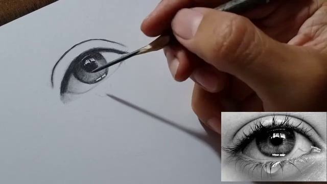 How to Draw Realistic Eye without 8b or Charcoal смотреть онлайн