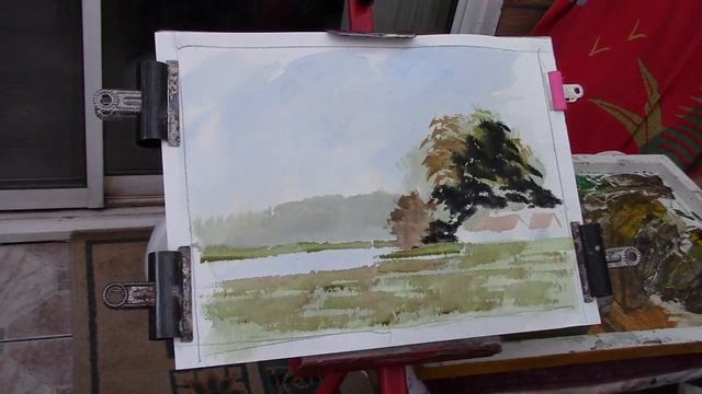 Watercoloring with hake brush смотреть онлайн