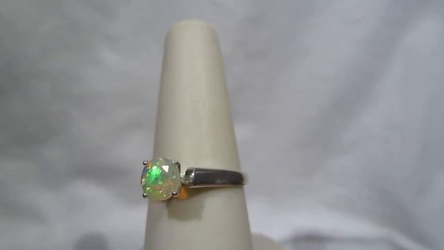 Ethiopian Welo Natural Opal Ring Sterling Silver Size 6.75 #884 смотреть онлайн