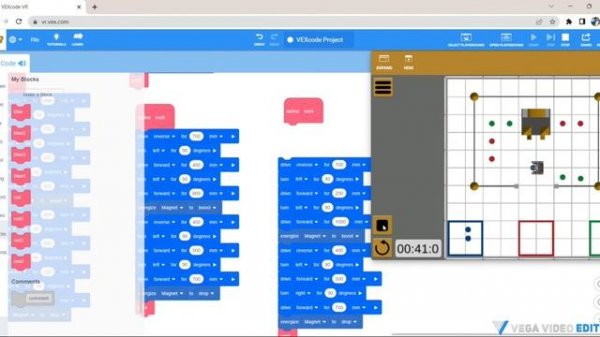 VEXcode VR Project 9: 'Disk Transport' Created by Trishanth Kumar
