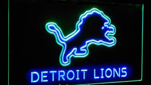 Detroit Lions Football Bar Decoration Gift Dual Color Led Neon Sign смотреть онлайн