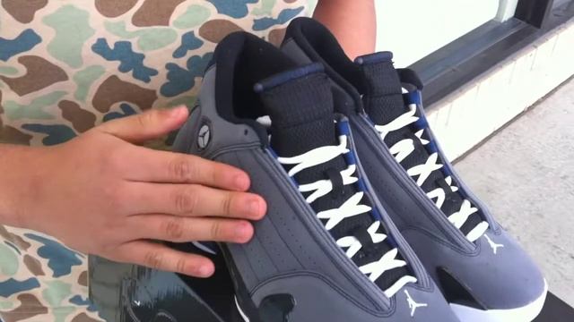 Ciysole.com Nike Air Jordan 14 Retro Light Graphite - Navy смотреть онлайн