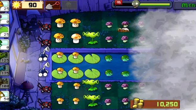 Plants Vs Zombies Fog Level 6 смотреть онлайн