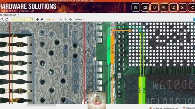 INFINIX HOT 20s (x6827) Lcd Line Repair Solution Diagram
