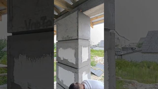 Поклейка сетки на фасад будинку. Колони з пенопласта смотреть онлайн