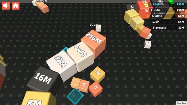 Cubes 2048.io Game 🎲 256 000 000 000 🎲 CUBES SNAKE 2048.io Gameplay смотреть онлайн