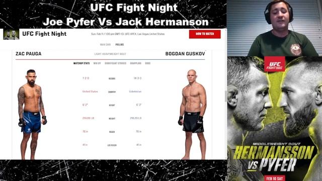 Zac Pauga vs Bogdan Guskov Fight Prediction (UFC Fight Night Joe Pyfer vs Jack Hermanson) смотреть онлайн
