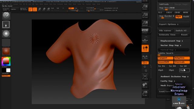 Zbrush to Maya normalmap seams fix смотреть онлайн